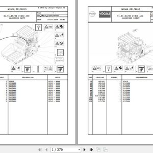 Vogele Asphalt Paver SUPER 1900 3 SUPER 2100 3 08.19 2250007 Spare Parts Catalog (1)