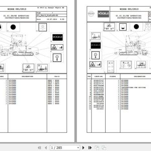 Vogele Asphalt Paver SUPER 1900 SUPER 2100 06.19 5000000003 Spare Parts Catalog (1)