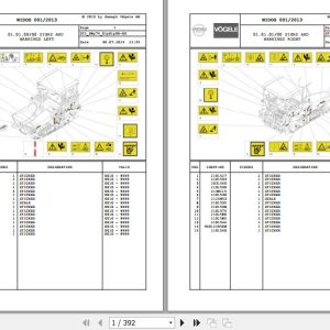 Vogele Asphalt Paver SUPER 3000 2 08.74 2099775 Spare Parts Catalog (1)