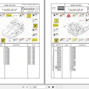 Vogele Asphalt Paver VISION 5200 2i 09.74 2102002 Spare Parts Catalog (1)
