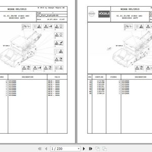 Vogele Asphalt Pavers MT 3000 2 07.61 2141225 Spare Parts Catalog (1)