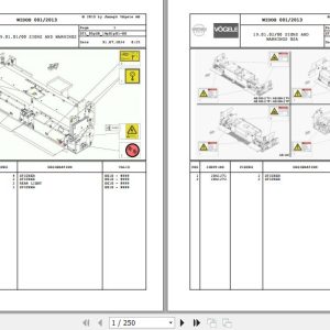 Vogele Asphalt Pavers SB 250 2 05.SB 2083244 Spare Parts Catalog (1)