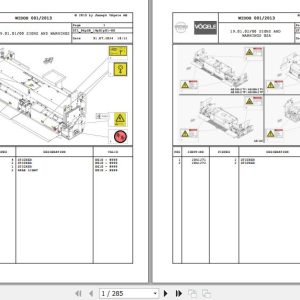 Vogele Asphalt Pavers SB 300 2 06.SB 2069003 Spare Parts Catalog (1)