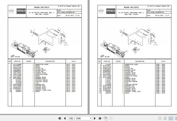 Vogele Screed AB 500 2 TP 15.AB 2041806 Spare Parts Catalog (2)