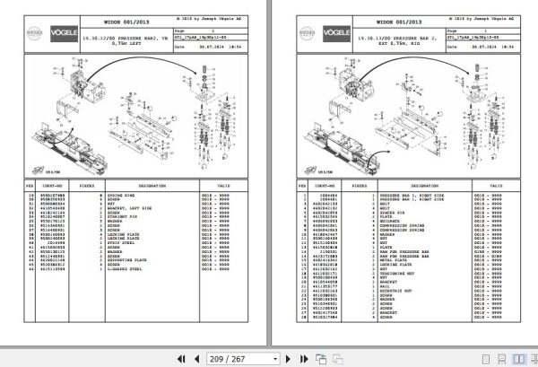 Vogele Screed AB 600 2 TP 17.AB 2062042 Spare Parts Catalog (2)