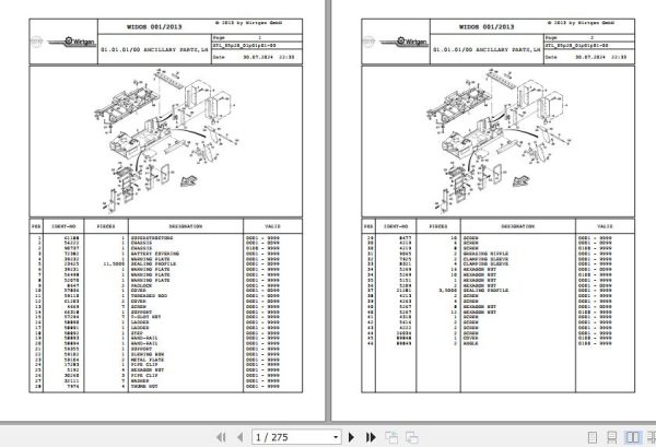 Wirtgen Asphalt 1300 2000 DC 05.20 83321 Spare Parts Catalog (1)