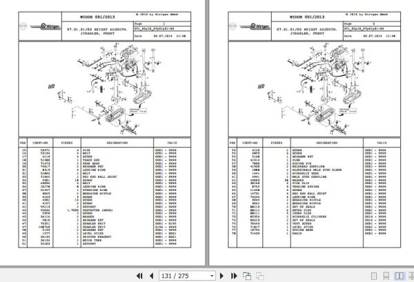 Wirtgen Asphalt 1300 2000 DC 05.20 83321 Spare Parts Catalog (2)