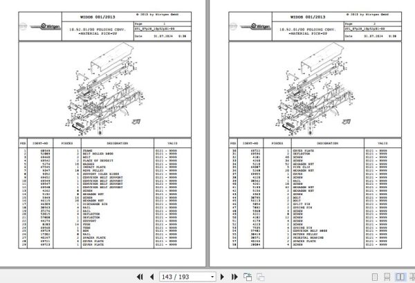 Wirtgen Asphalt 1300 2000 DC 07.20 125381 Spare Parts Catalog (2)