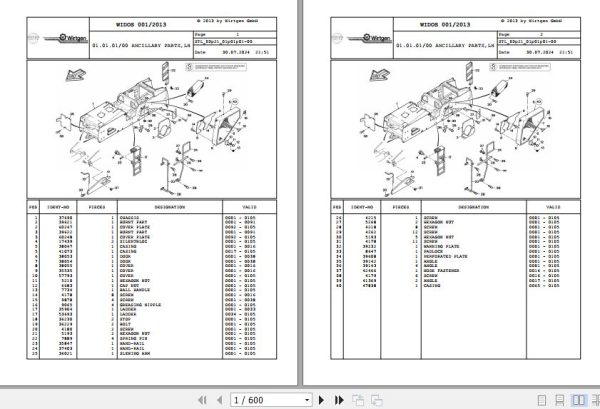 Wirtgen Asphalt Milling 2100 DC DCR 03.21 92685 Spare Parts Catalog (1)
