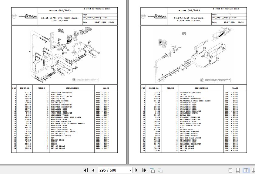 Wirtgen Asphalt Milling 2100 DC DCR 03.21 92685 Spare Parts Catalog (2)