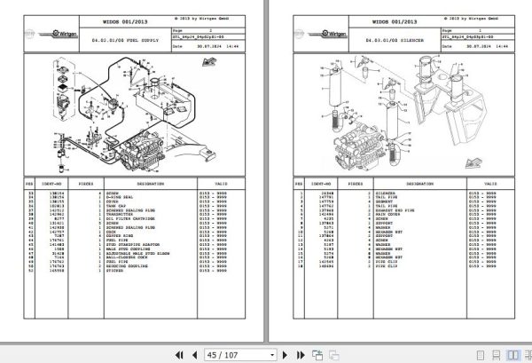 Wirtgen Asphalt Milling RACO 350 H4.24 153999 Spare Parts Catalog (2)