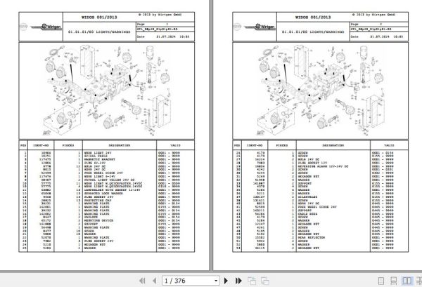 Wirtgen Asphalt Milling W 1500 W 1900 08.20 143281 Spare Parts Catalog (1)