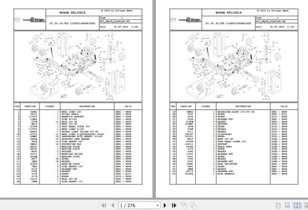Wirtgen Asphalt Milling W 1900 09.20 150067 Spare Parts Catalog (1)