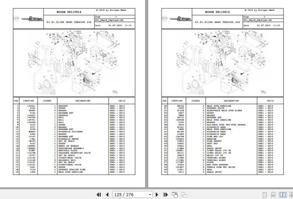 Wirtgen Asphalt Milling W 1900 09.20 150067 Spare Parts Catalog (2)