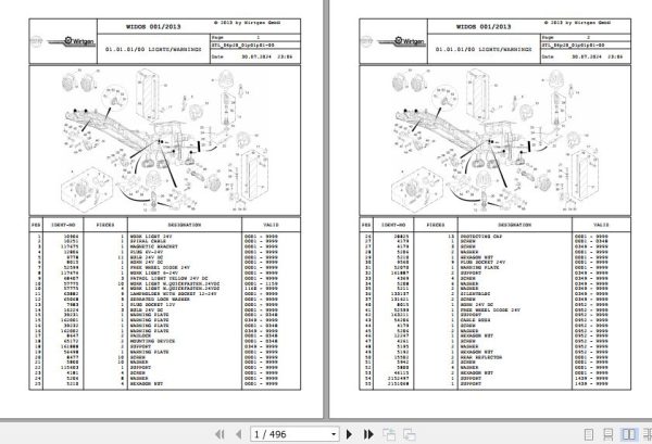 Wirtgen Asphalt Milling W 2000 06.20 119786 Spare Parts Catalog (1)