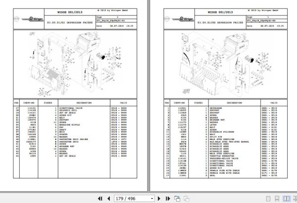 Wirtgen Asphalt Milling W 2000 06.20 119786 Spare Parts Catalog (2)