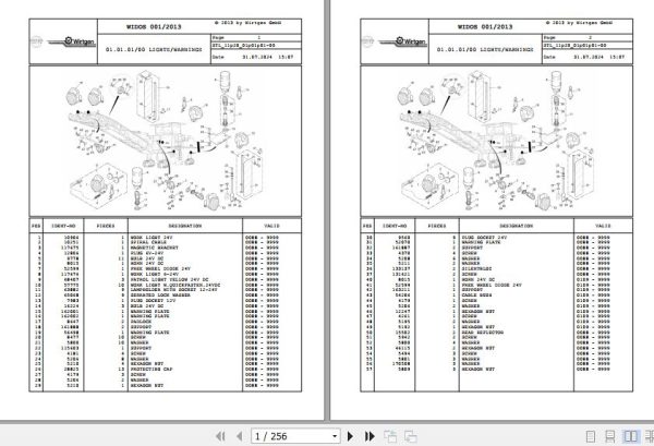 Wirtgen Asphalt Milling W 2000 11.20 196270 Spare Parts Catalog (1)