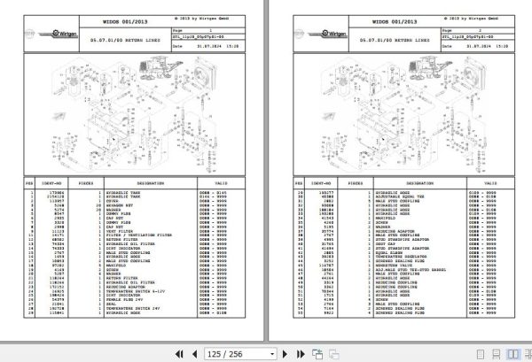 Wirtgen Asphalt Milling W 2000 11.20 196270 Spare Parts Catalog (2)