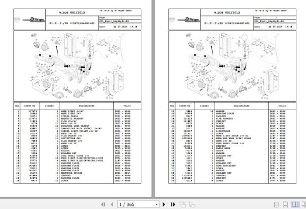 Wirtgen Asphalt Milling W 2100 09.21 144016 Spare Parts Catalog (1)