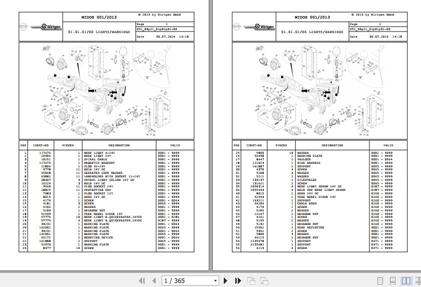 Wirtgen Asphalt Milling W 2100 09.21 144016 Spare Parts Catalog (1)