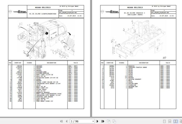 Wirtgen Asphalt Milling W 35 05.03 190001 Spare Parts Catalog (1)