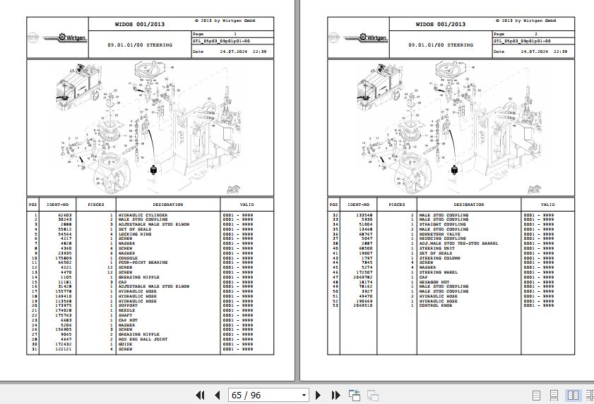 Wirtgen Asphalt Milling W 35 05.03 190001 Spare Parts Catalog (2)