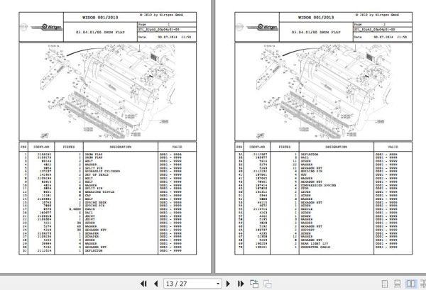 Wirtgen Asphalt Milling WS 250 WS 220 02.AS 2119925 Spare Parts Catalog (2)