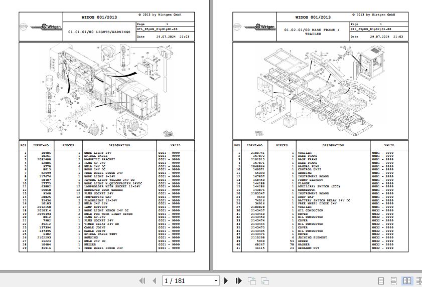 Wirtgen Asphalt Plant KMA 220 05.MS 2103467 Spare Parts Catalog (1)