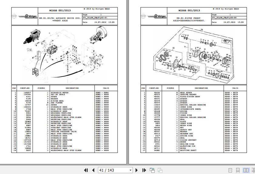 Wirtgen Asphalt Recycler 4500 HM 02.HM 140680 Spare Parts Catalog (2)
