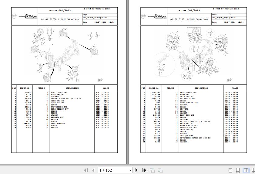 Wirtgen Asphalt Recycler HM 4500 06.HM 167306 Spare Parts Catalog (1)