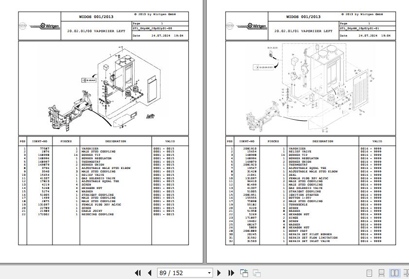 Wirtgen Asphalt Recycler HM 4500 06.HM 167306 Spare Parts Catalog (2)