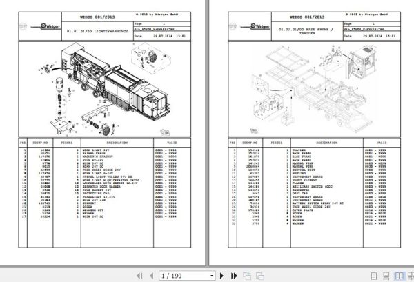 Wirtgen Asphalt Recycler KMA 200 04.MS 160343 Spare Parts Catalog (1)