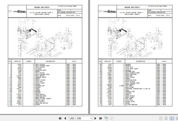 Wirtgen Asphalt Recycler KMA 200 04.MS 160343 Spare Parts Catalog (2)