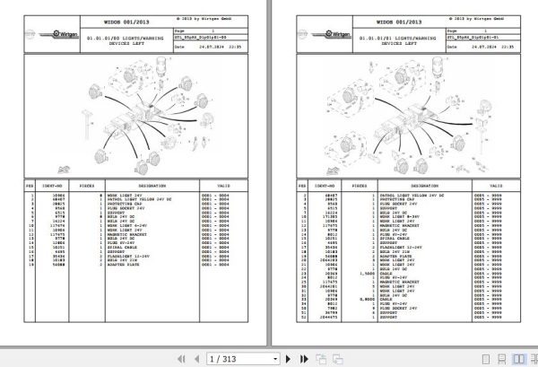Wirtgen Asphalt Recycler RX 4500 05.RX 194088 Spare Parts Catalog (1)