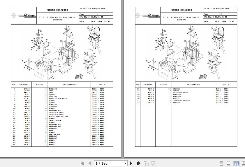 Wirtgen Cold Milling 1000 CBA 02.10 76741 Spare PartsCatalog (1)