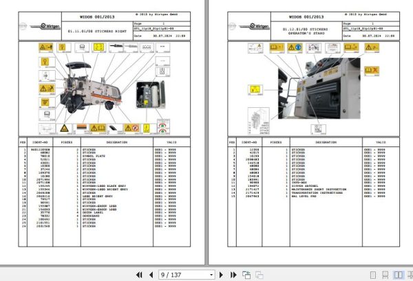 Wirtgen Cold Milling W 100 11.10 2171425 Spare Parts Catalog (2)