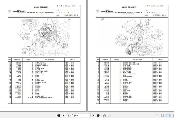 Wirtgen Cold Milling W 100 Fi W 120 Fi W 130 Fi 13.10 2183860 Spare Parts Catalog (2)