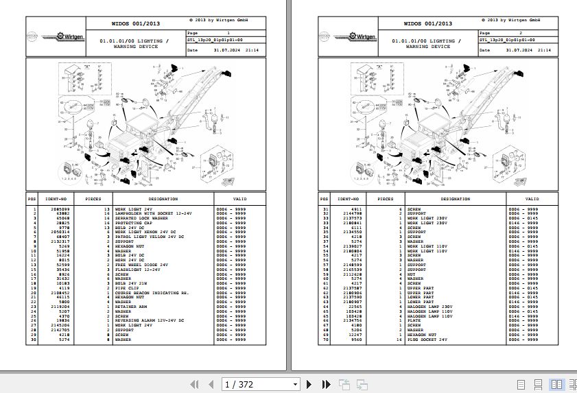 Wirtgen Cold Milling W 210 13.20 2139900 Spare Parts Catalog (1)