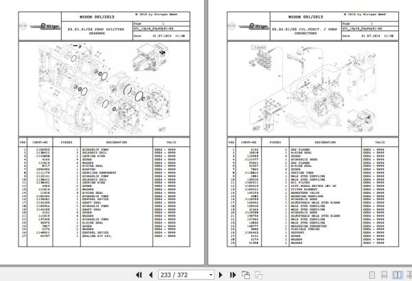 Wirtgen Cold Milling W 210 13.20 2139900 Spare Parts Catalog (2)