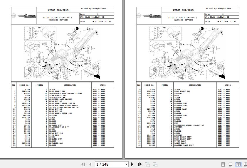 Wirtgen Cold Milling W 220 05.22 2193514 Spare Parts Catalog (1)