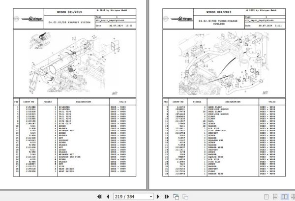 Wirtgen Cold Milling W 250 04.22 2174074 Spare Parts Catalog (2)