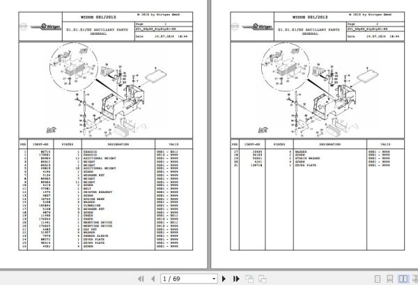 Wirtgen Cold Milling W 350 E 03.03 13806 Spare Parts Catalog (1)