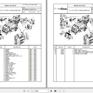 Wirtgen Cold Milling W 50 08.05 177420 Spare Parts Catalog (1)