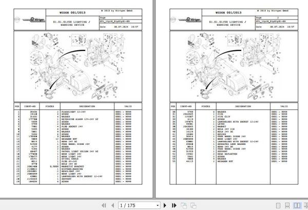 Wirtgen Cold Milling W 60i W 100i 12.10 2178736 Spare Parts Catalog (1)