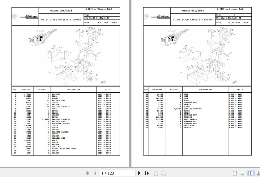 Wirtgen Cold Planer W 1000 L 11.05 2097529 Spare Parts Catalog (1)
