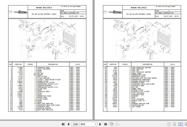Wirtgen Cold Planer W 2200 2200 CR 2200 SM 08.21 128776 Spare Parts Catalog (2)