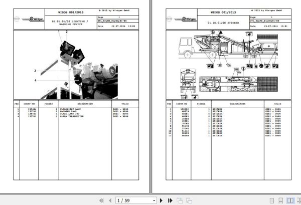 Wirtgen Cold Recycling Mixing Plant KMA 150 02.MS 112351 Spare Parts Catalog (1)