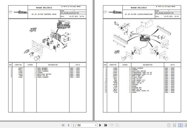 Wirtgen Kit Air Oil Fuel Filters WM 400 01.MS 83312 Spare Parts Catalog (1)