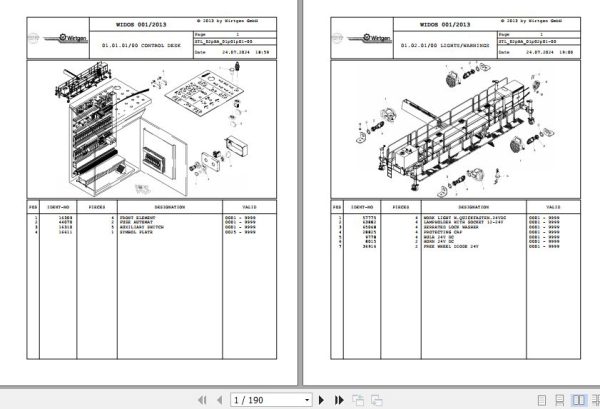 Wirtgen Paver TCM 850 TCM 1600 02.BA 103767 Spare Parts Catalog (1)