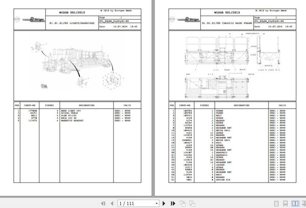 Wirtgen Paver TCM 950 TCM 1800 03.BA 187204 Spare Parts Catalog (1)